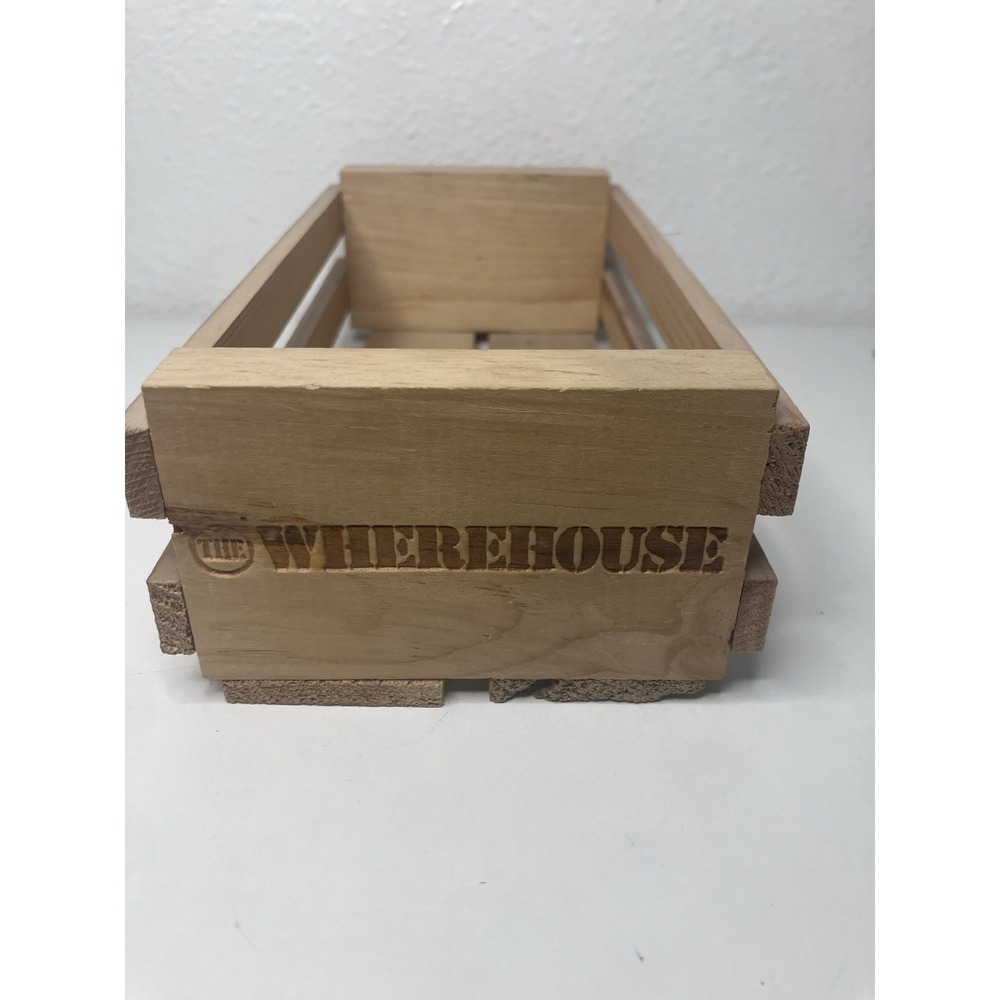 TDK THE WHEREHOUSE Cassette Tape Box Wooden Storage Case Crate Holds 12 Tapes - Picture 2 of 7